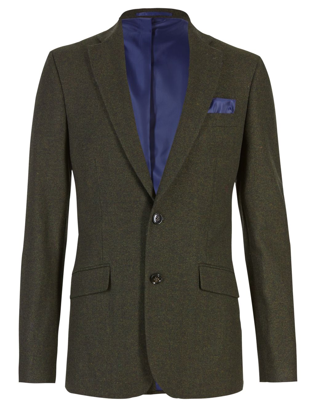 Slim Fit 2 Button Donegal Jacket with Wool 1 of 9