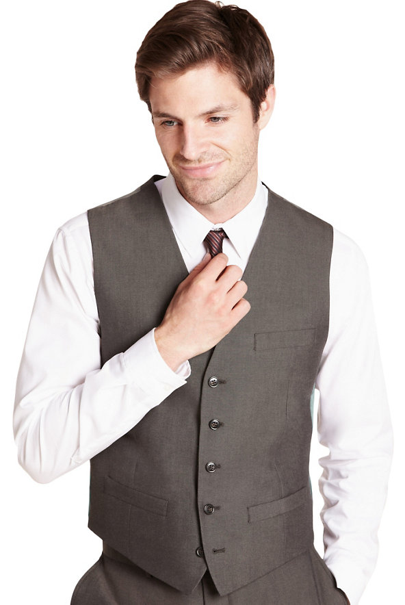 Slim Fit 5 Button Waistcoat Image 1 of 2