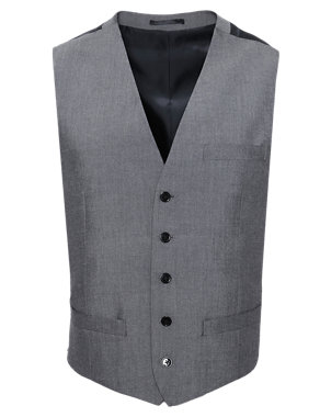 Slim Fit 5 Button Waistcoat Image 2 of 3
