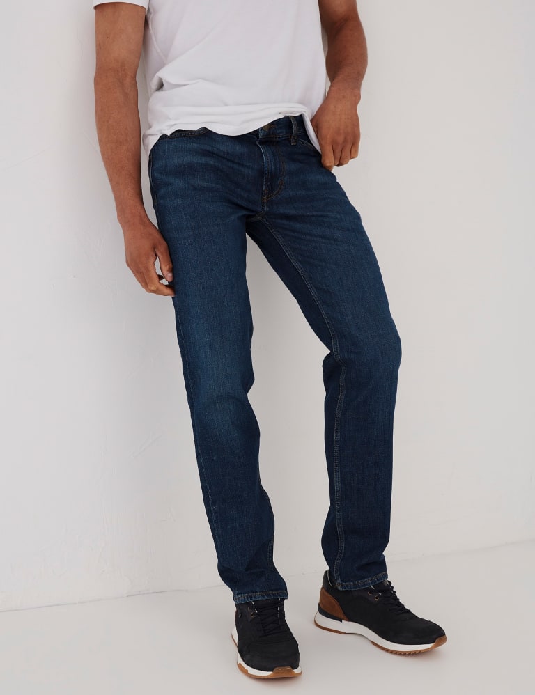 Mid wash cheap jeans mens