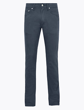 Slim Fit 5 Pocket Stretch Trousers Image 2 of 5