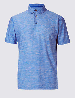 Slim Fit Active Polo Shirt with Quick Dry Image 2 of 4