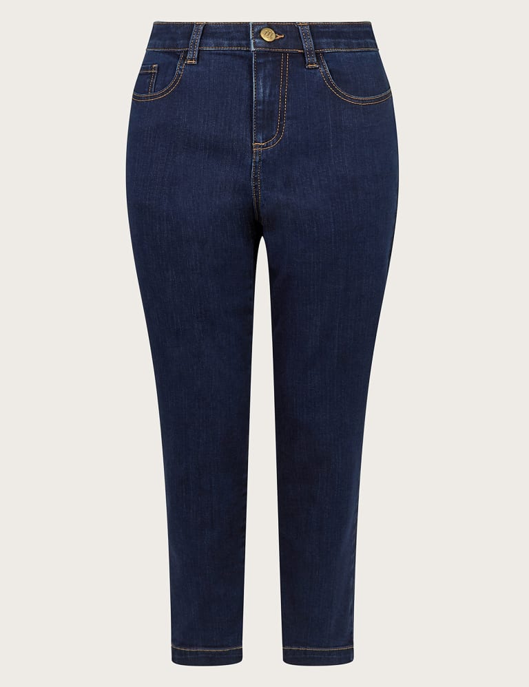 Dark blue ankle grazer jeans clearance