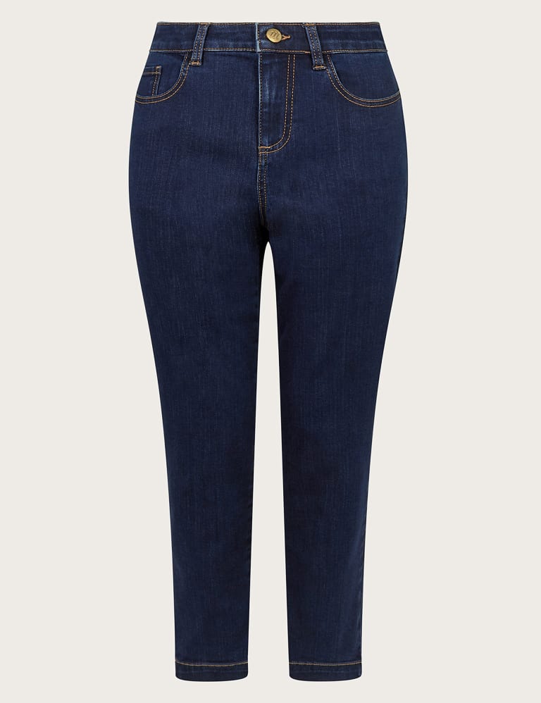 High Waisted Carrot Leg Ankle Grazer Jeans