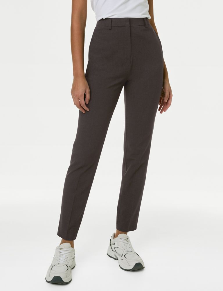 Slim Fit Ankle Grazer Trousers with Stretch 3 of 6