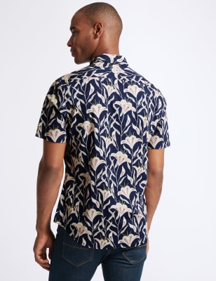 slim fit batik shirt