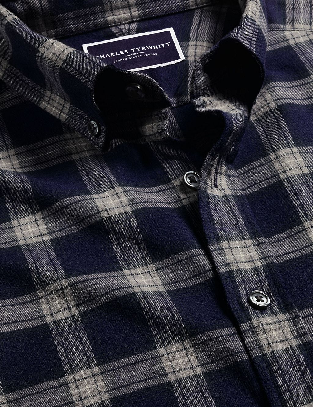 Slim Fit Brushed Cotton Check Flannel Shirt 5 of 6