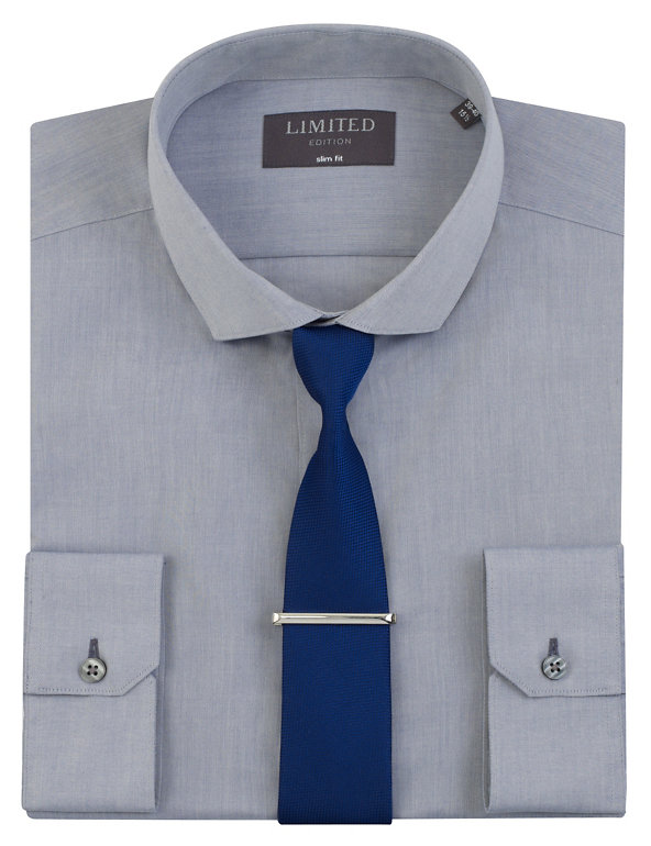 Slim Fit Chambray Shirts with Tie Image 1 of 1