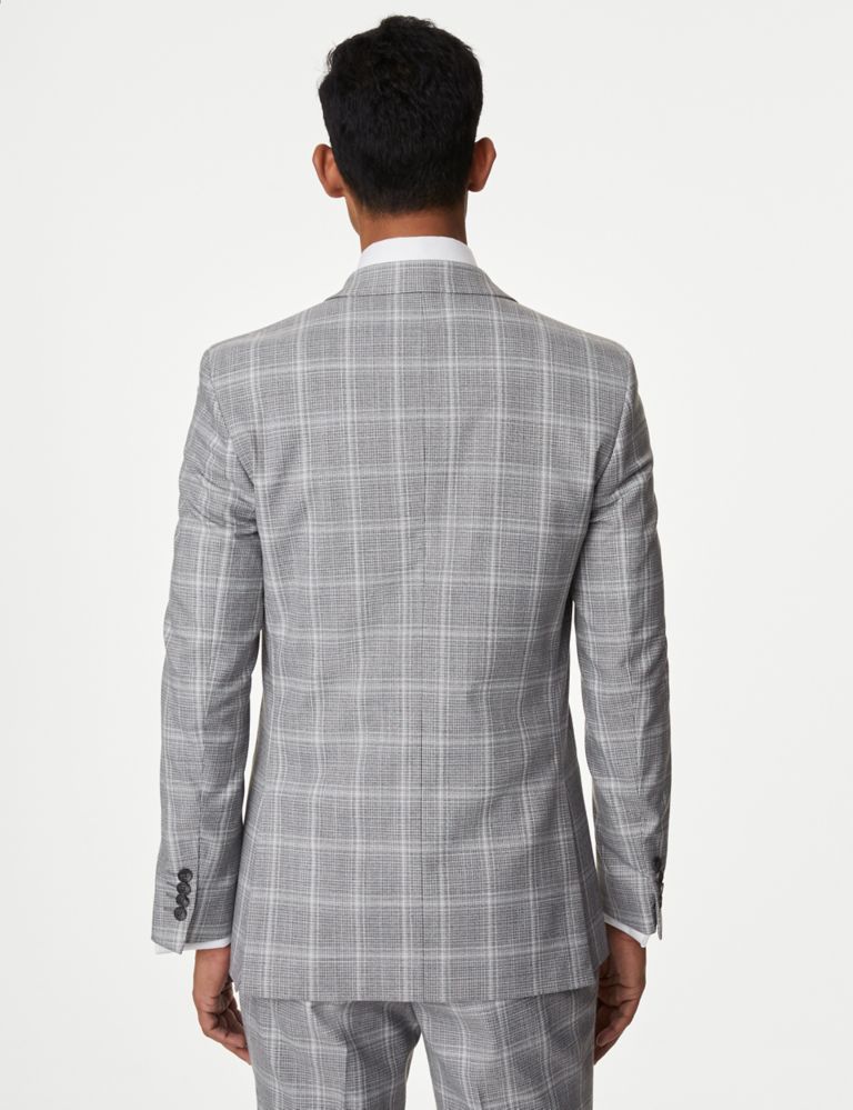 Slim Fit Check Stretch Suit Jacket 6 of 8