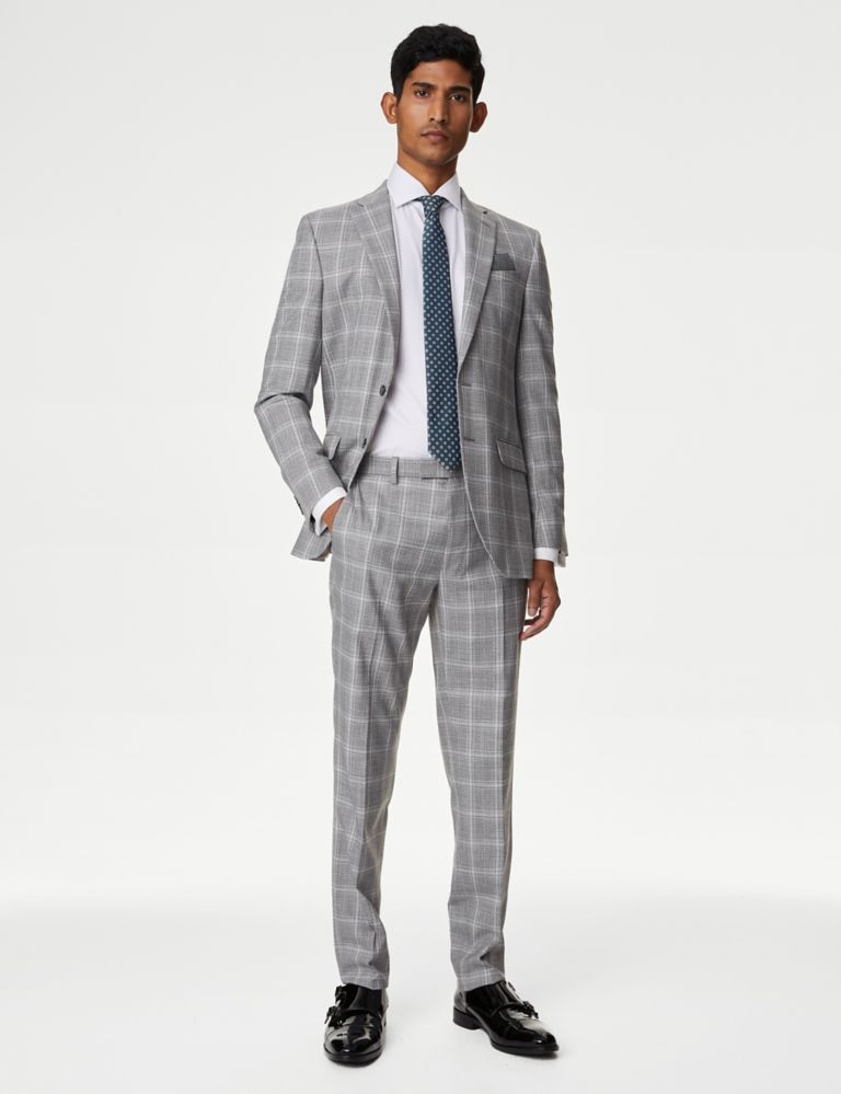 Slim Fit Check Stretch Suit Jacket 7 of 8