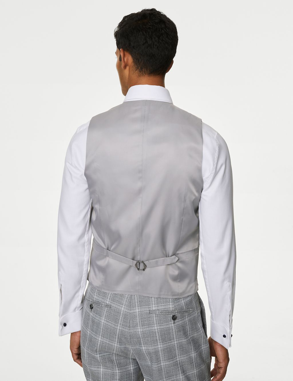 Slim Fit Check Stretch Waistcoat 8 of 8