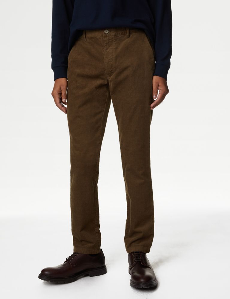 Slim Fit Corduroy Stretch Chinos, M&S Collection