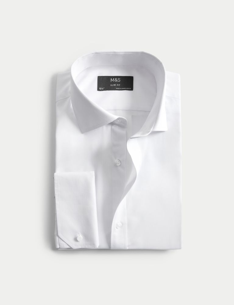 Slim Fit Cotton Blend Double Cuff Shirt 2 of 6