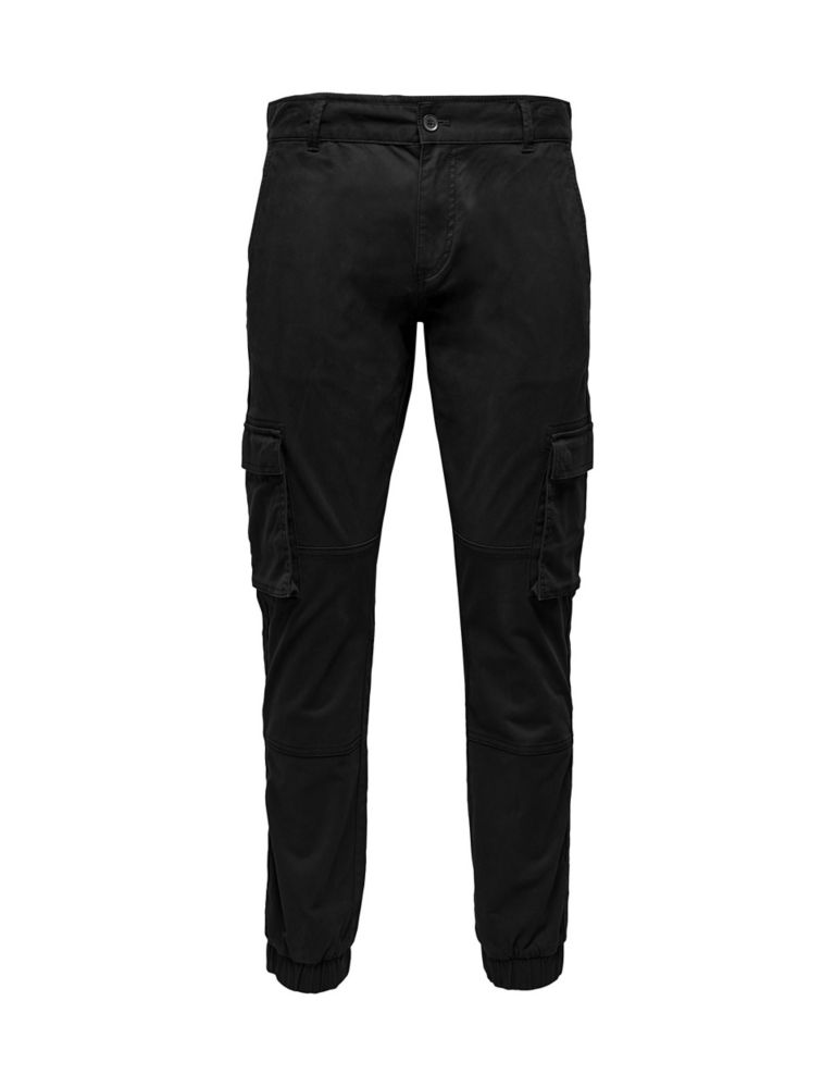 Slim Fit Cotton Rich Cargo Trousers 2 of 3