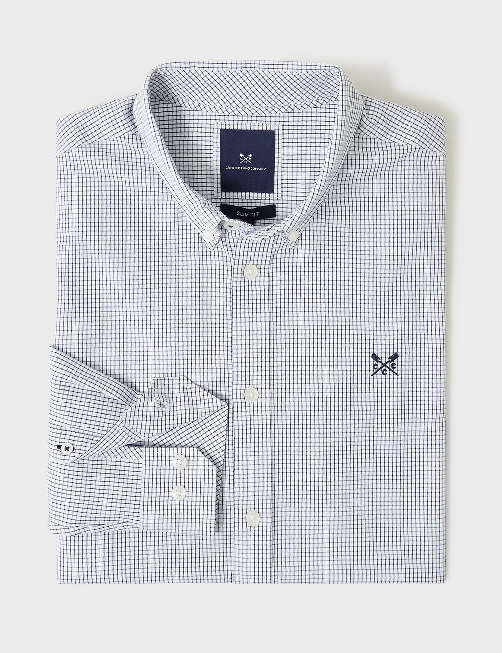 Slim Fit Cotton Rich Check Shirt 1 of 5