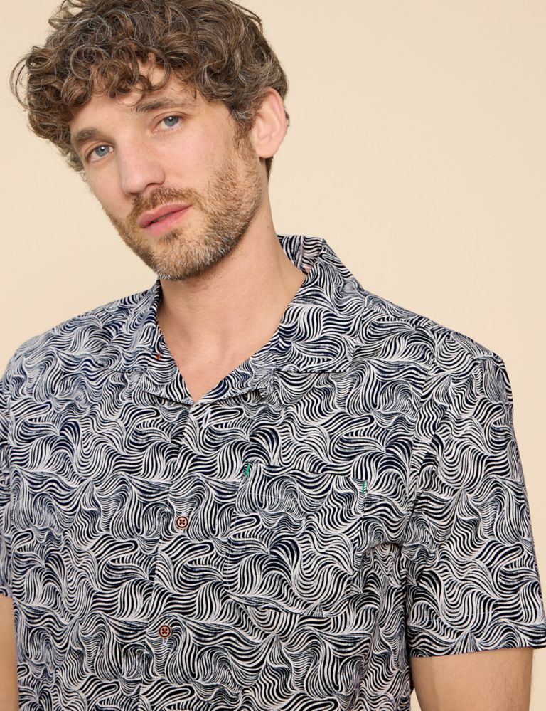 Slim Fit Cotton Rich Printed Shirt 5 of 6