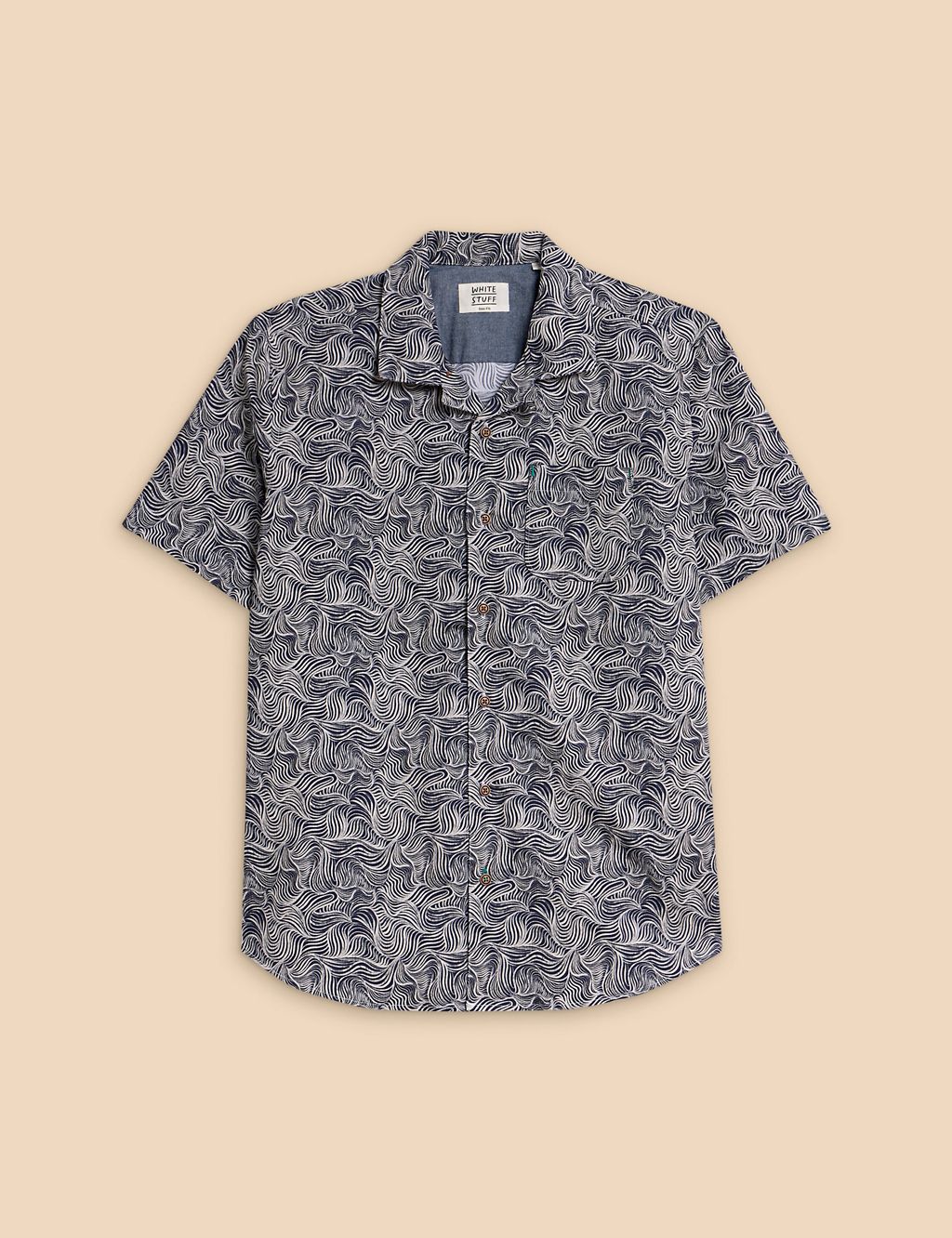 Slim Fit Cotton Rich Printed Shirt 1 of 6