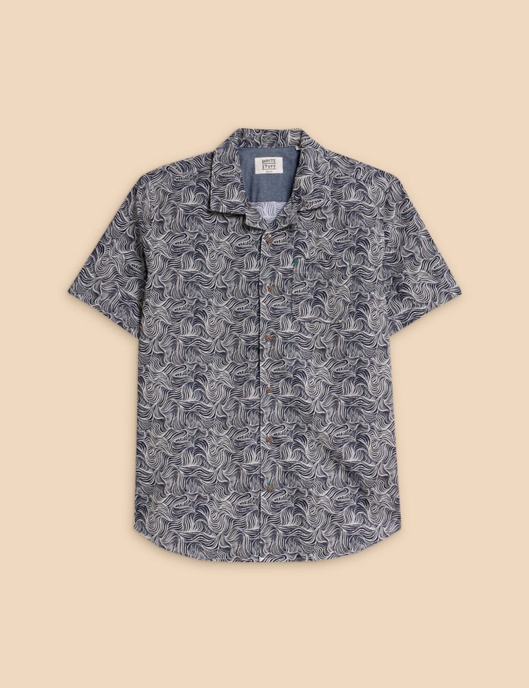 Slim Fit Cotton Rich Printed Shirt 2 of 6