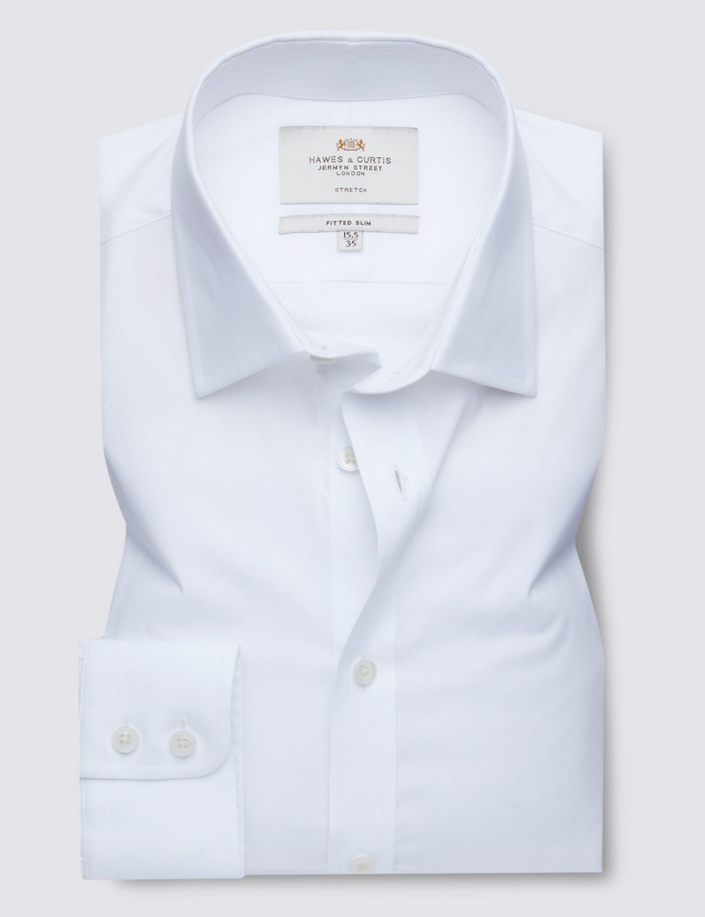 Slim Fit Cotton Rich Stretch Shirt 1 of 2