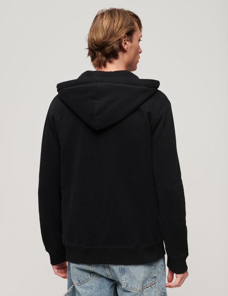 Slim Fit Cotton Rich Zip Up Hoodie Superdry M S