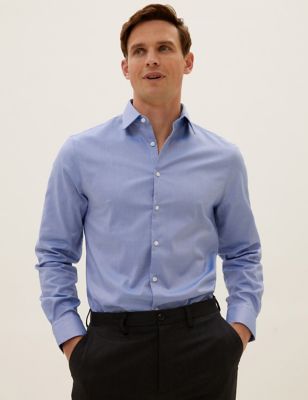 marks and spencer slim fit shirts
