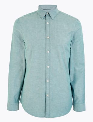 teal oxford shirt