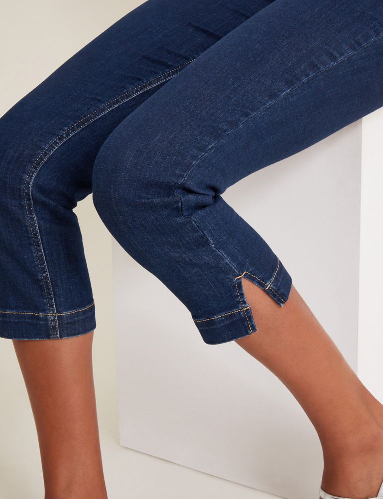 MANGO Slim cropped jeans Medium Blue Women Jeans