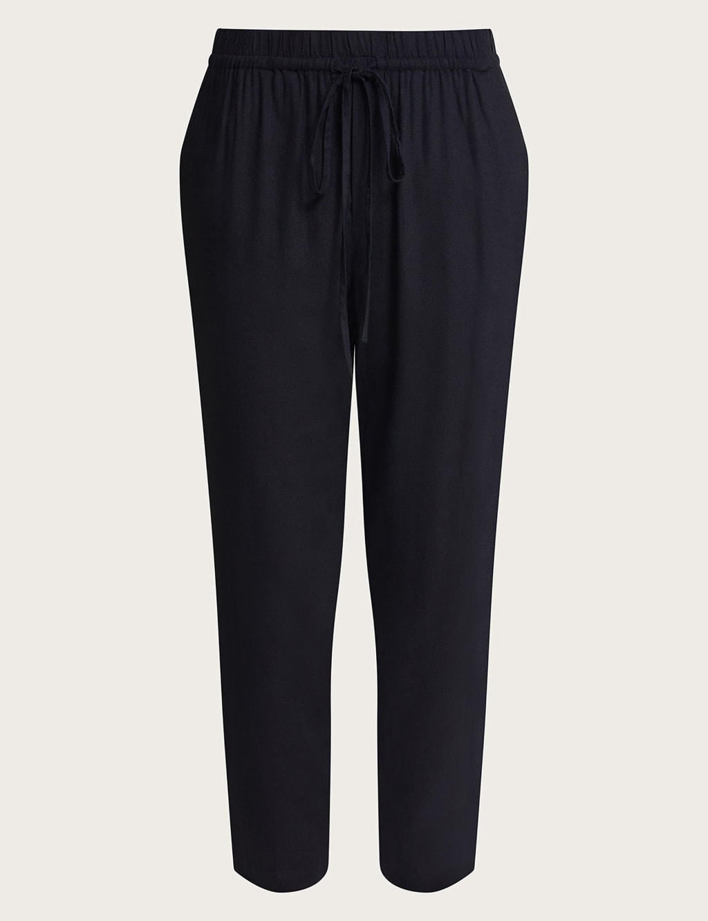 Slim Fit Cropped Trousers with Linen Monsoon M&S