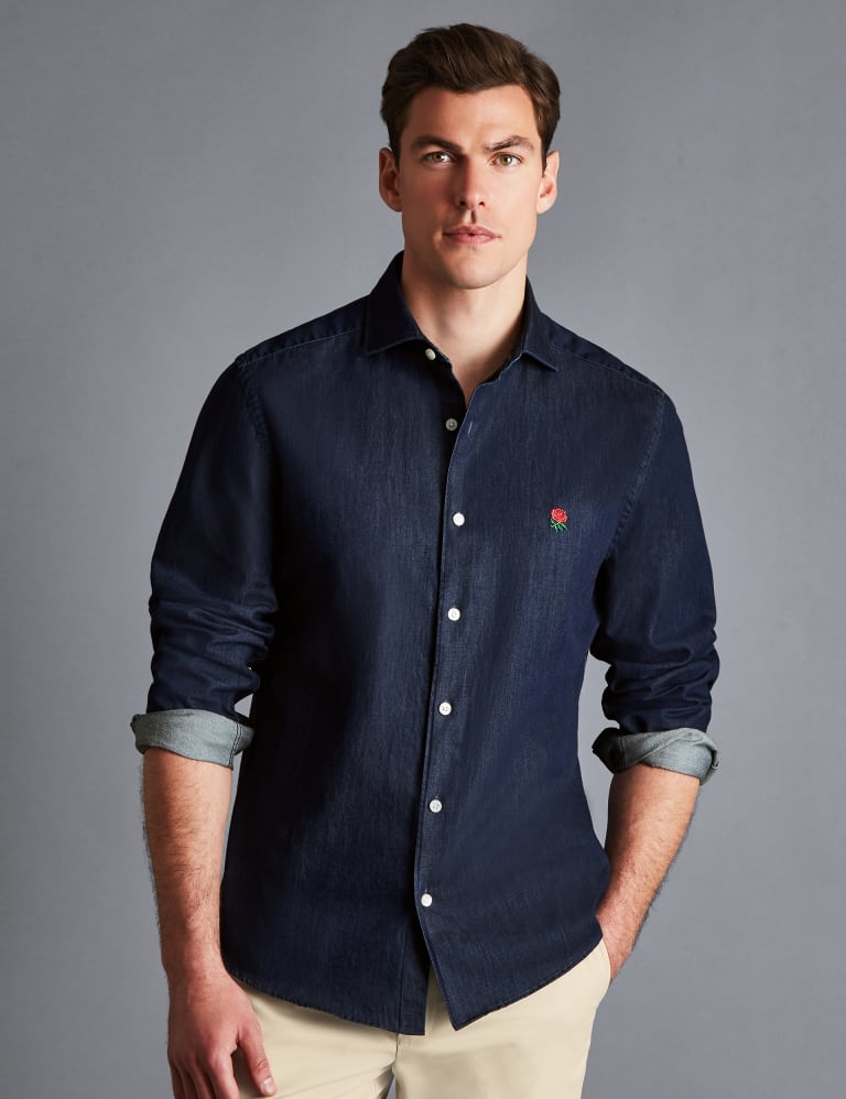 Slim fit jean shirt discount
