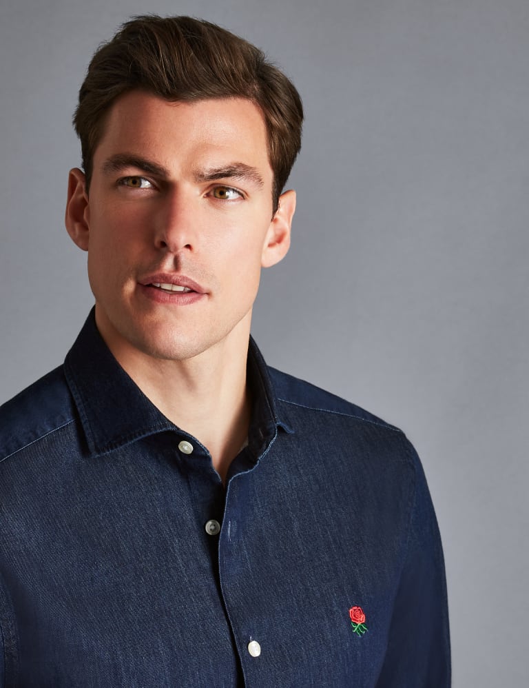 Slim fit denim shirts shop