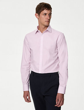 Slim Fit Easy Iron Cotton Blend Shirt Image 2 of 4