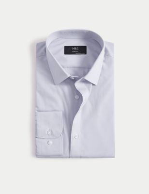 Slim Fit Easy Iron Cotton Blend Shirt Image 2 of 4