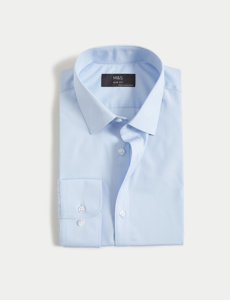 Slim Fit Easy Iron Cotton Blend Shirt 2 of 4