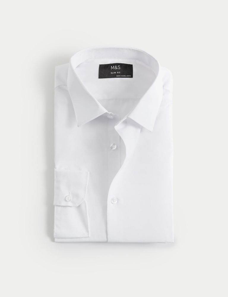 Slim Fit Easy Iron Cotton Blend Shirt 1 of 6