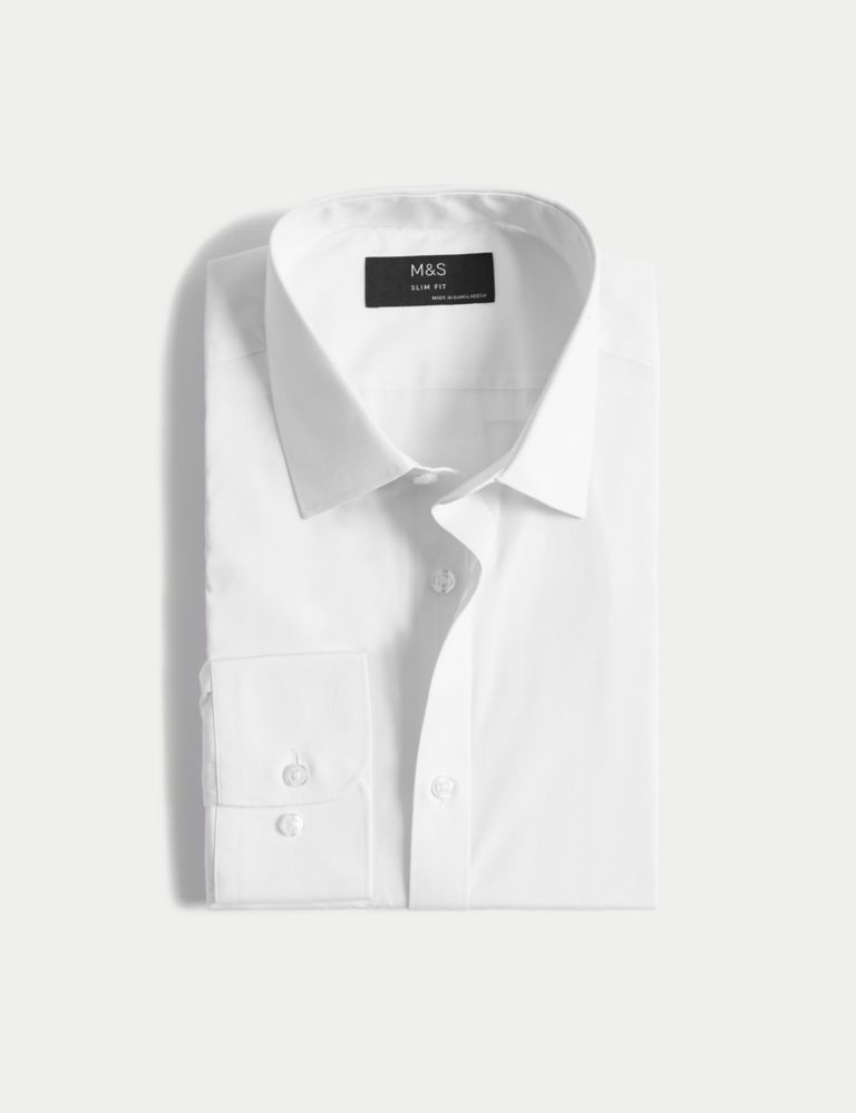 Slim Fit Easy Iron Cotton Blend Shirt 2 of 6
