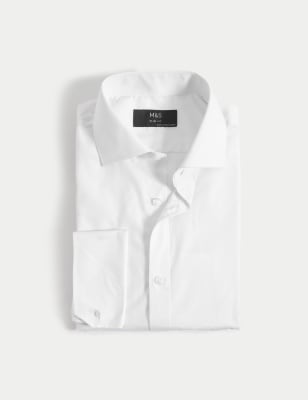 Slim Fit Easy Iron Cotton Blend Shirt | M&S Collection | M&S