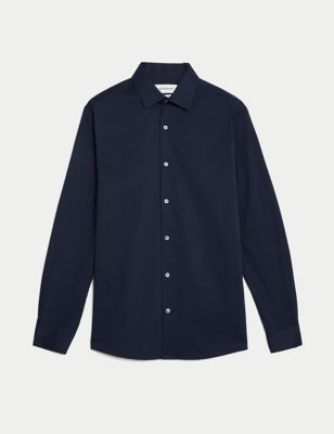 Slim Fit Easy Iron Cotton Blend Stretch Shirt Image 2 of 7