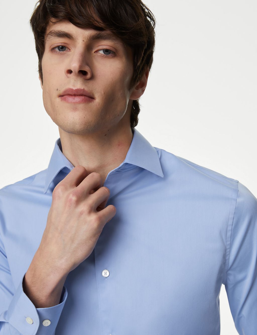Slim Fit Easy Iron Cotton Blend Stretch Shirt 2 of 6