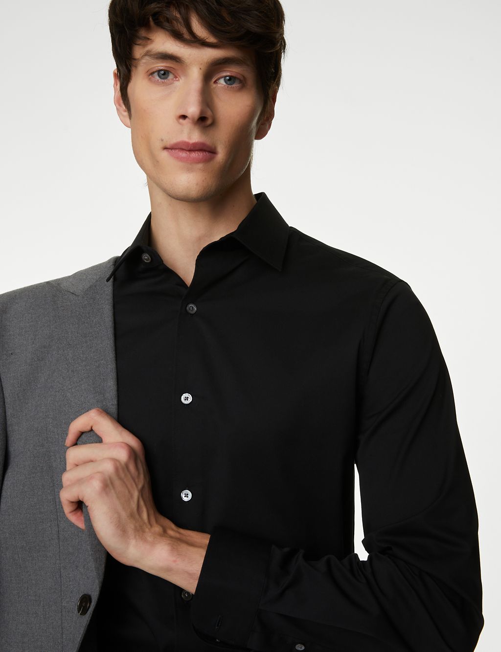 Slim Fit Easy Iron Cotton Blend Stretch Shirt 2 of 5