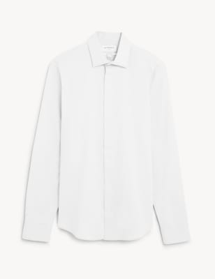 Slim Fit Easy Iron Cotton Rich Shirt Image 2 of 6