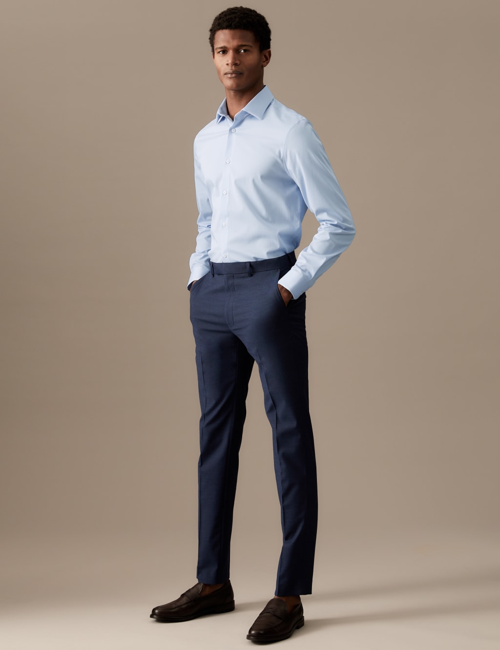 Slim Fit Easy Iron Cotton Rich Shirt 3 of 7