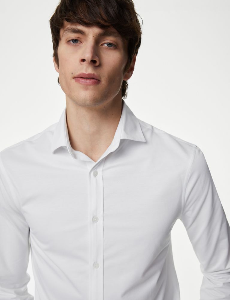 Slim Fit Easy Iron Jersey Shirt 1 of 4