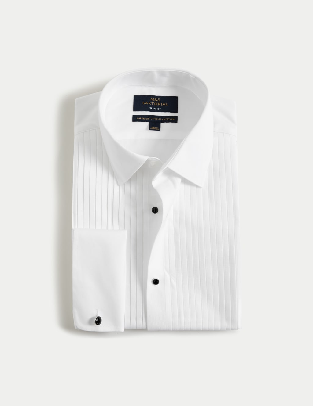 Slim Fit Easy Iron Luxury Cotton Dress Shirt M S SARTORIAL M S