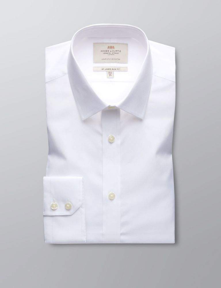 Slim Fit Easy Iron Pure Cotton Shirt 1 of 3