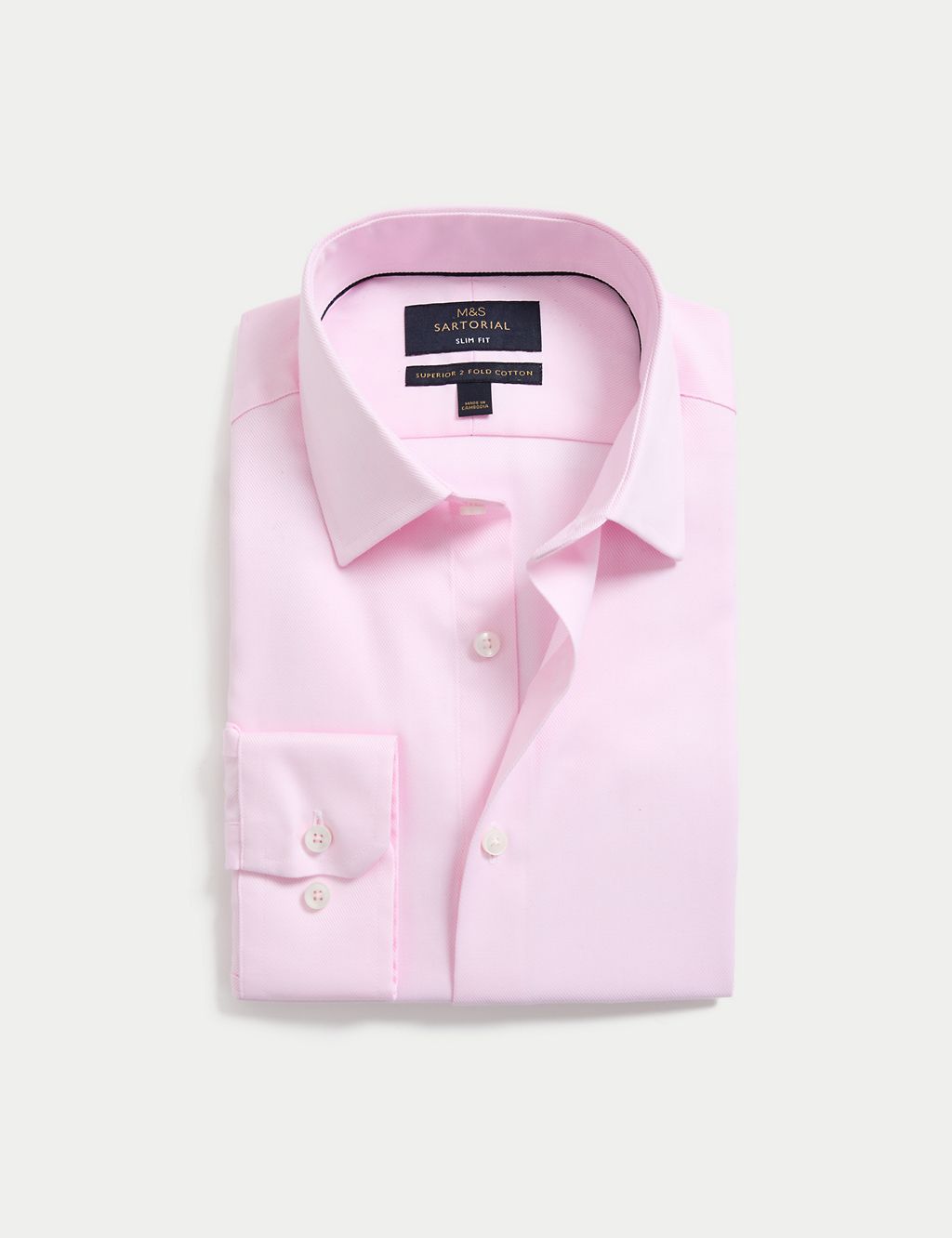 Slim Fit Easy Iron Pure Cotton Twill Shirt 3 of 5