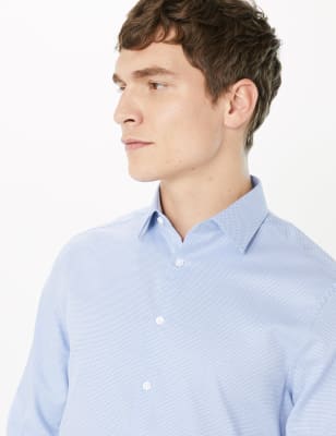 Slim Fit Easy Iron Shirt With Stretch | M&S Collection | M&S