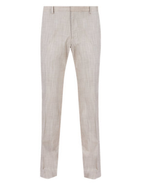 Slim Fit Flat Front Puppytooth Trousers Image 2 of 4