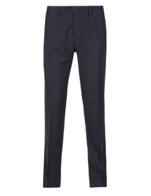 Slim Fit Flat Front Smart Trousers Image 2 of 3