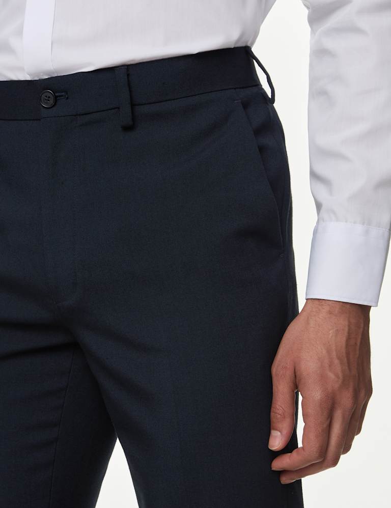 Slim Fit Flat Front Stretch Trousers 7 of 8