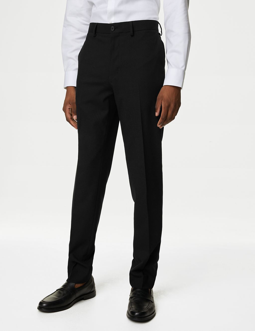 Slim Fit Flat Front Stretch Trousers 2 of 5